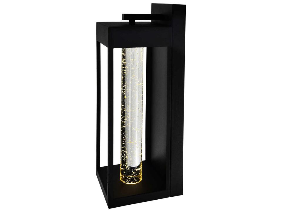 Rochester LED Integrated Black Outdoor Wall Light with Clear Glass