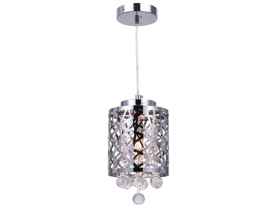 Eternity 1-Light 6-Inch Drum Shade Mini Pendant in Chrome