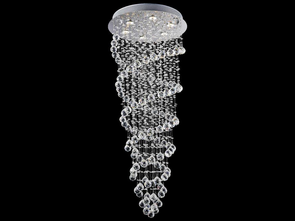 Double Spiral 6-Light Chrome Flush Mount