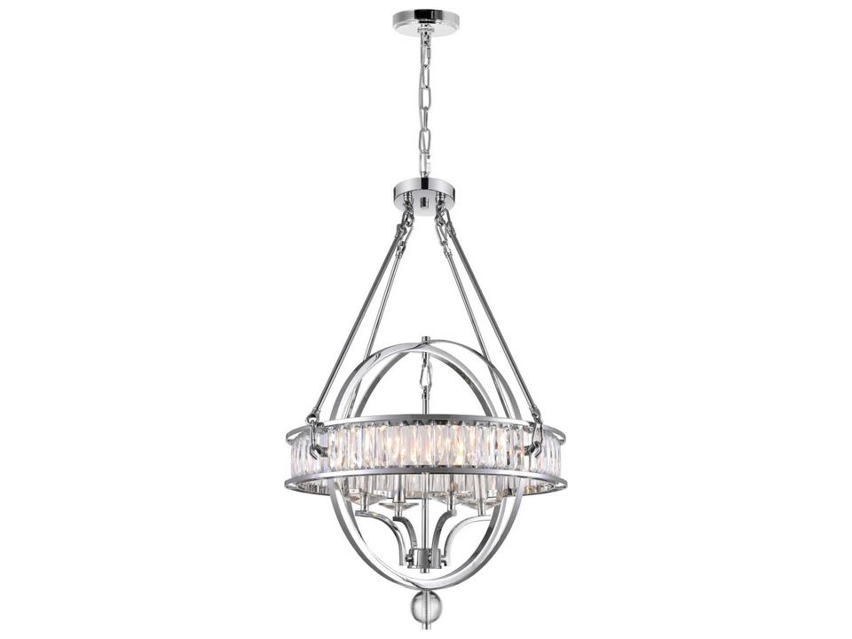 Arkansas 4-Light Chrome Chandelier with K9 Crystal Accents