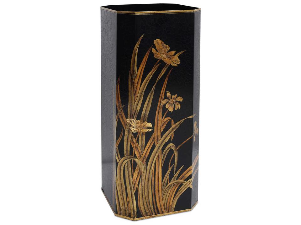 Glasshouse Black Gold Umbrella Stand