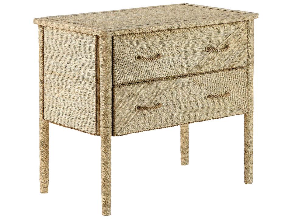 Currey and Company Kaipo Natural Hardwood Accent Chest with Rope Detailing
