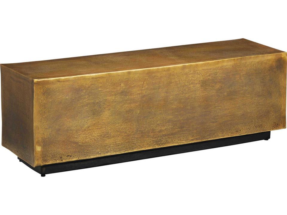 Jahnu Cast Aluminum Bench in Antique Brass