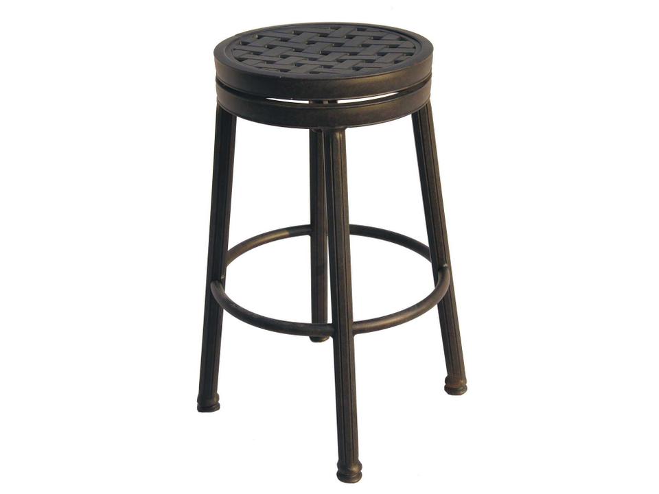 Classic Backless Round Swivel Bar Stool Antique Bronze