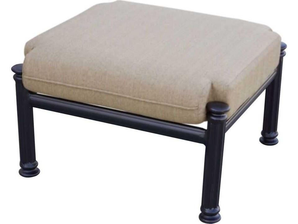 Santa Barbara Cast Aluminum Ottoman in Antique Bronze