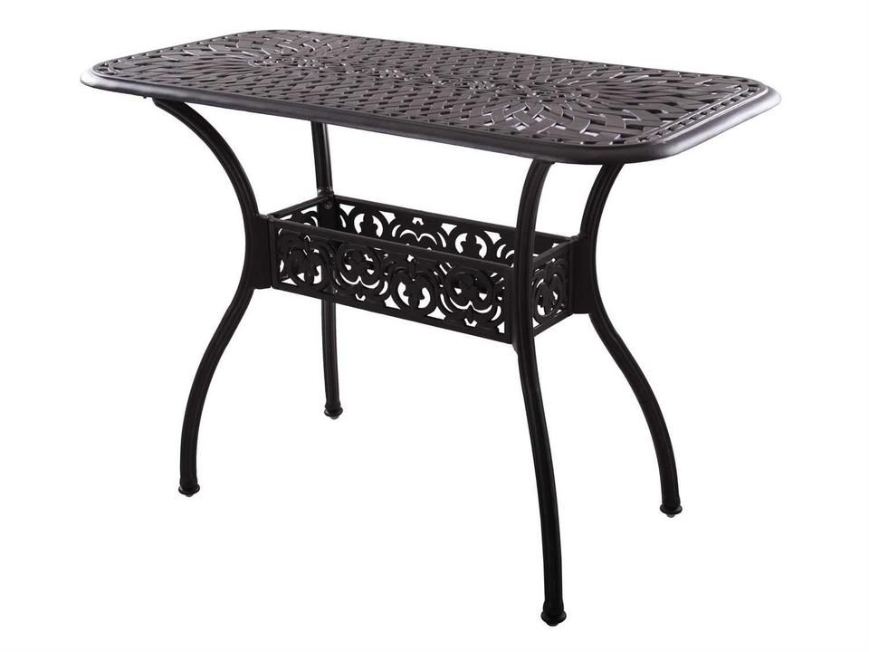 Series 60 Rectangular Cast Aluminum Counter Table in Antique Bronze