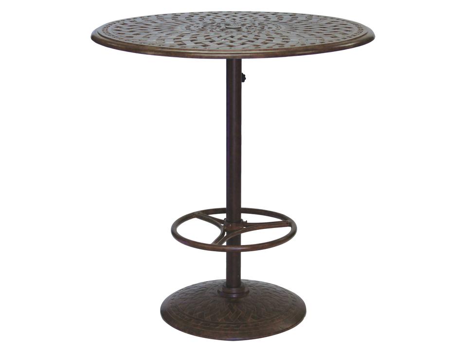 Series Cast Aluminum Round Umbrella Hole Bar Table