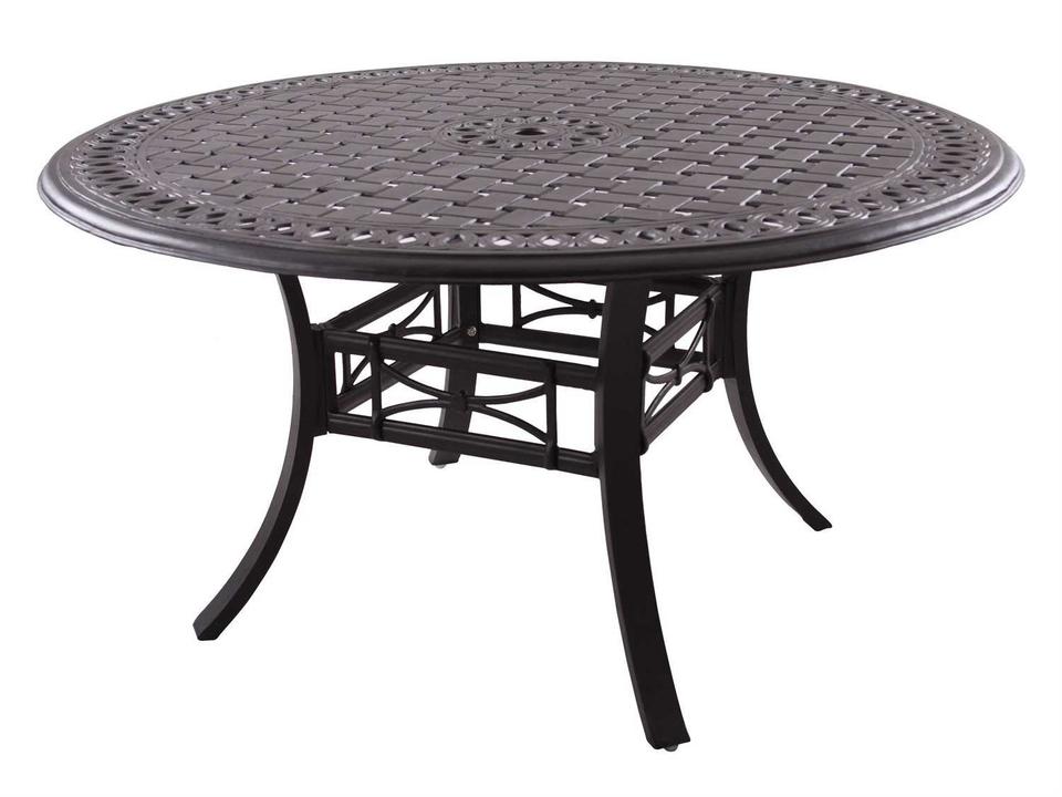 Series 88 54-Inch Round Cast Aluminum Dining Table in Antique Bronze
