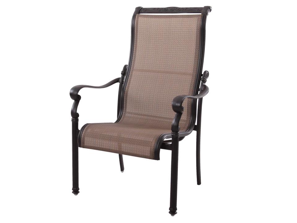 Monterey Cast Aluminum Dining Armchair in Antique Bronze