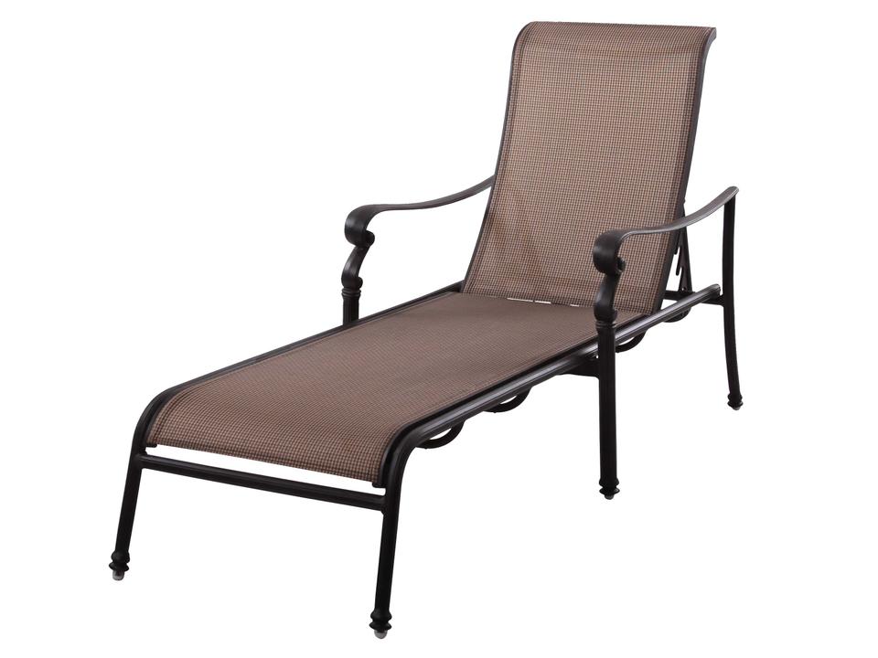 Monterey Adjustable Sling Chaise Lounge in Antique Bronze