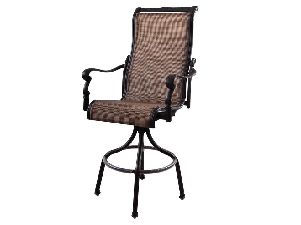 Monterey Cast Aluminum Swivel Bar Stool in Antique Bronze