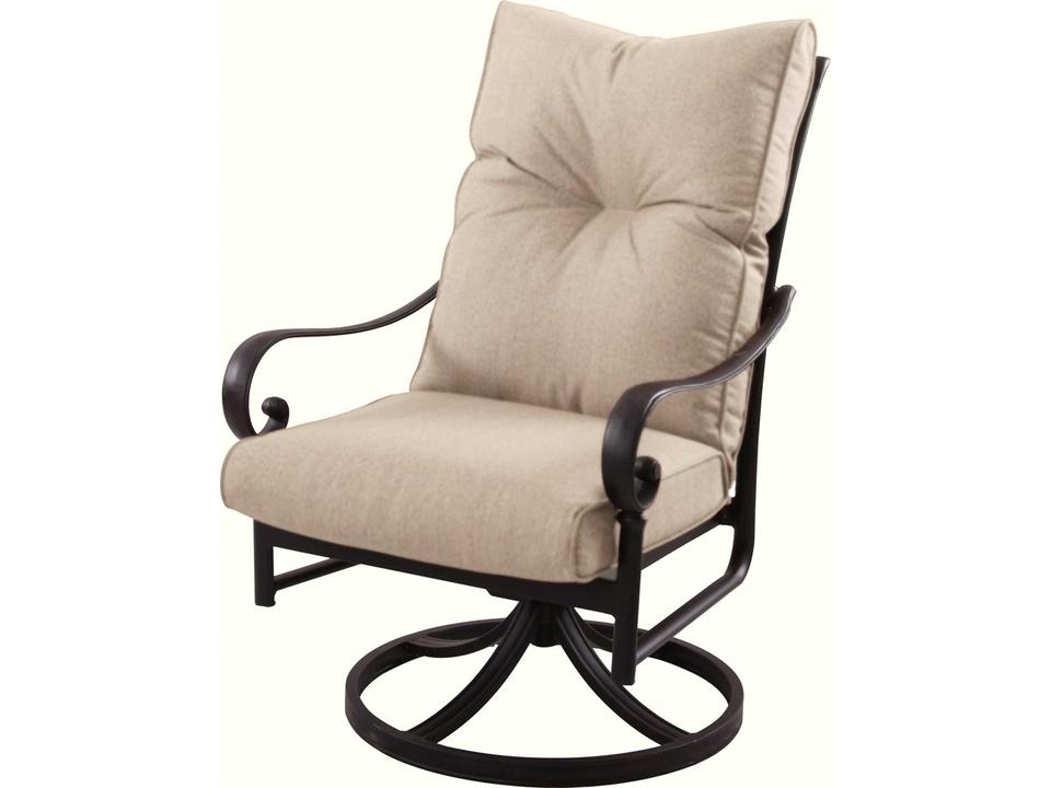 Santa Anita Cast Aluminum Swivel Rocker Chair in Antique Bronze