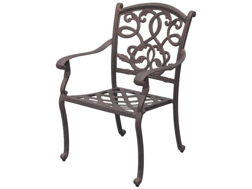 Santa Monica Cast Aluminum Dining Chair in Antique Bronze