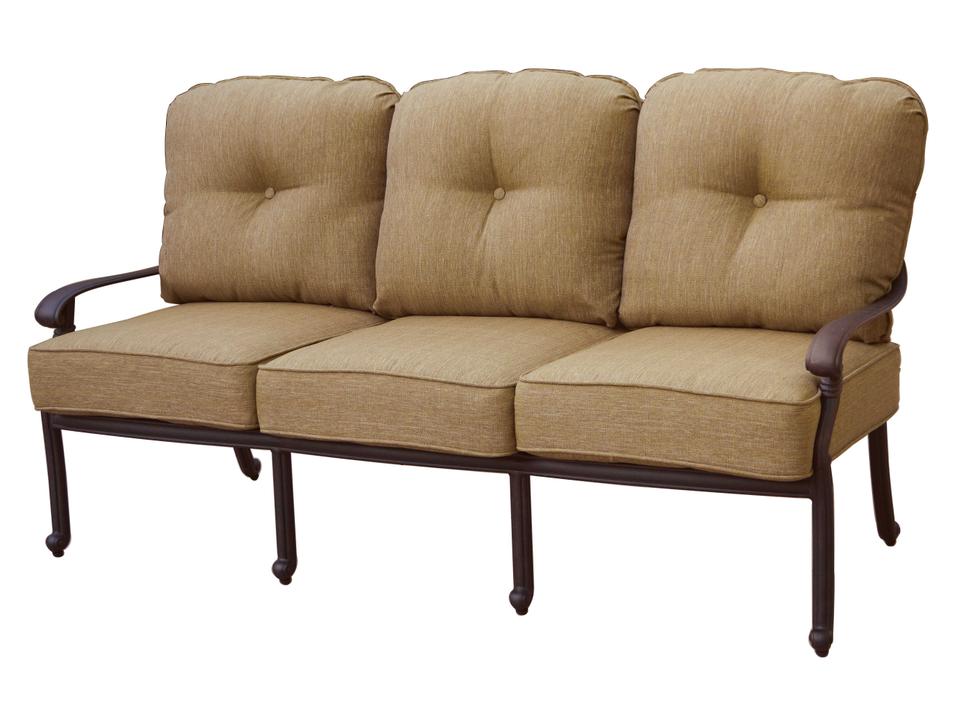 Santa Monica 3-Seat Cast Aluminum Sofa in Antique Bronze