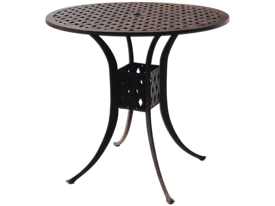 Darlee Series 30 42-Inch Round Cast Aluminum Bar Table in Antique Bronze