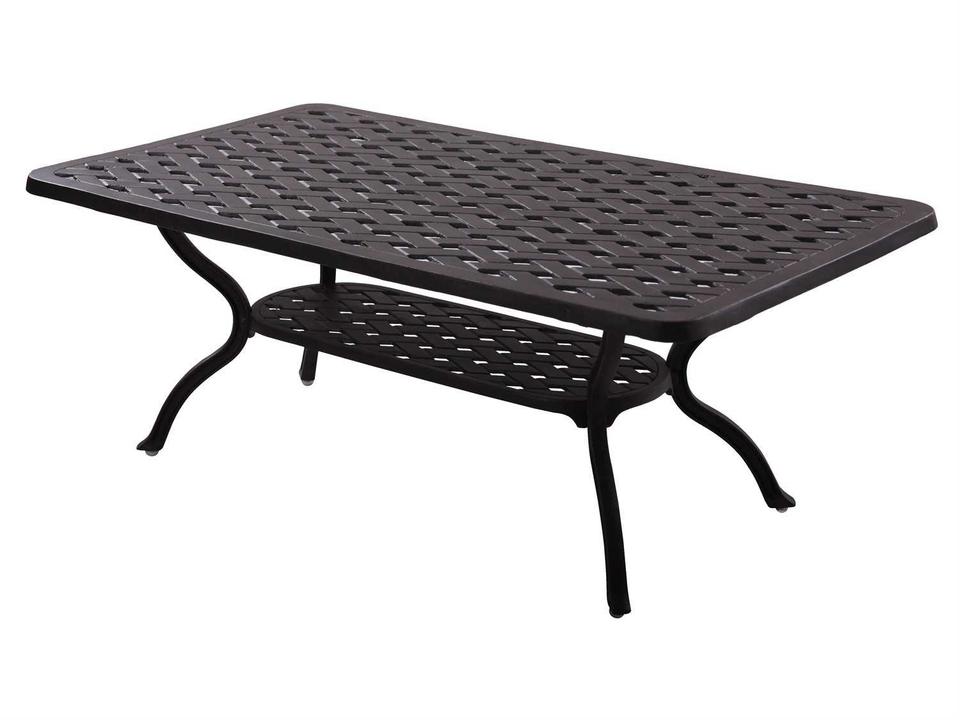 Series 30 Cast Aluminum Rectangular Coffee Table in Antique Bronze