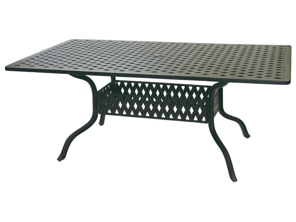 Series Cast Aluminum Antique Bronze Rectangular Dining Table