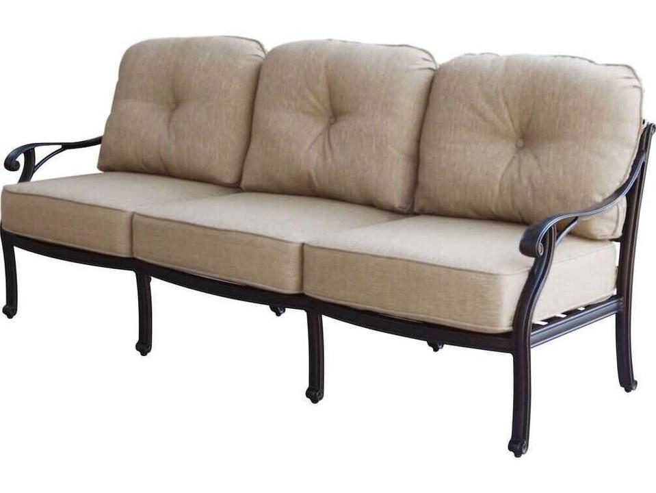 Nassau Cast Aluminum Sofa in Antique Bronze