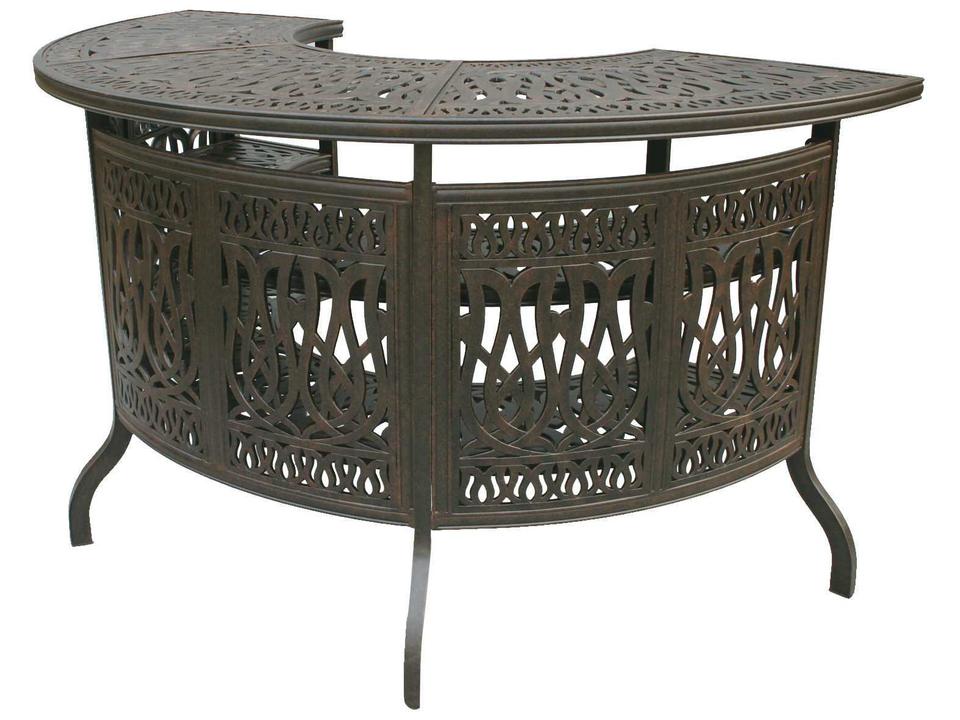 Elisabeth 75-Inch Cast Aluminum Party Bar in Antique Bronze
