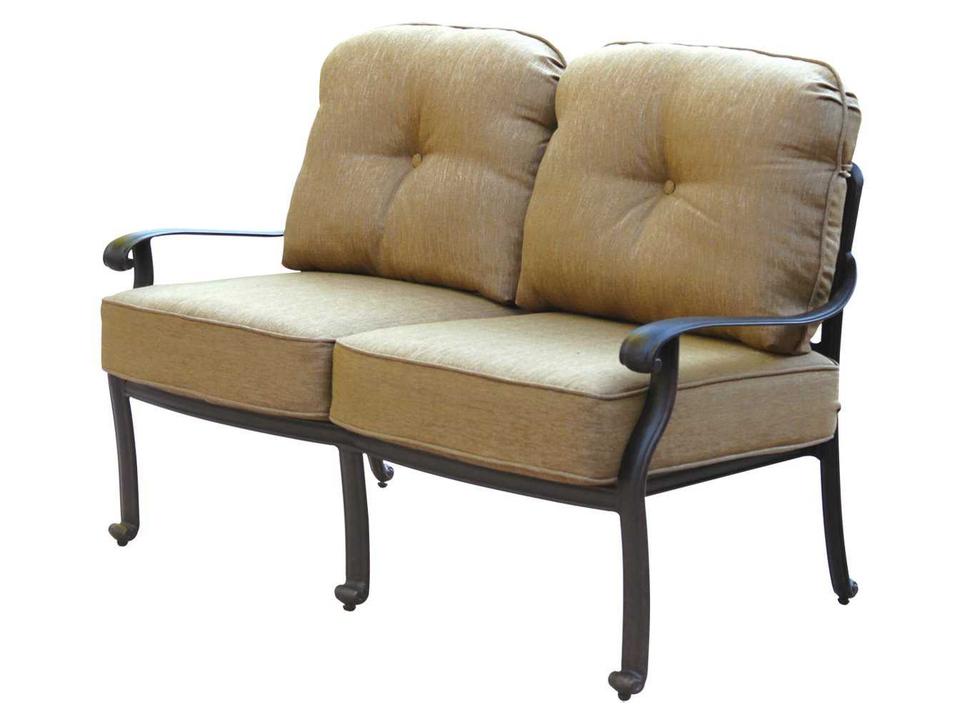 Elisabeth Cast Aluminum Loveseat in Antique Bronze