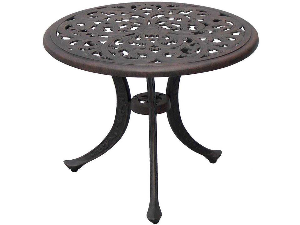 Series 80 Round Cast Aluminum End Table in Antique Bronze