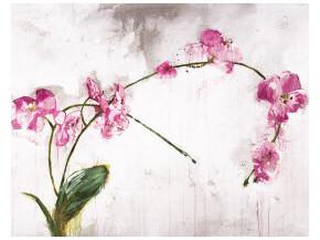 February Pink Hand-Embellished Giclée Wall Art