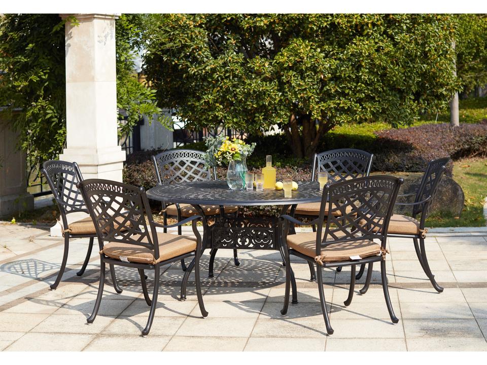 Sedona Cast Aluminum Antique Bronze 7 Piece Dining Set