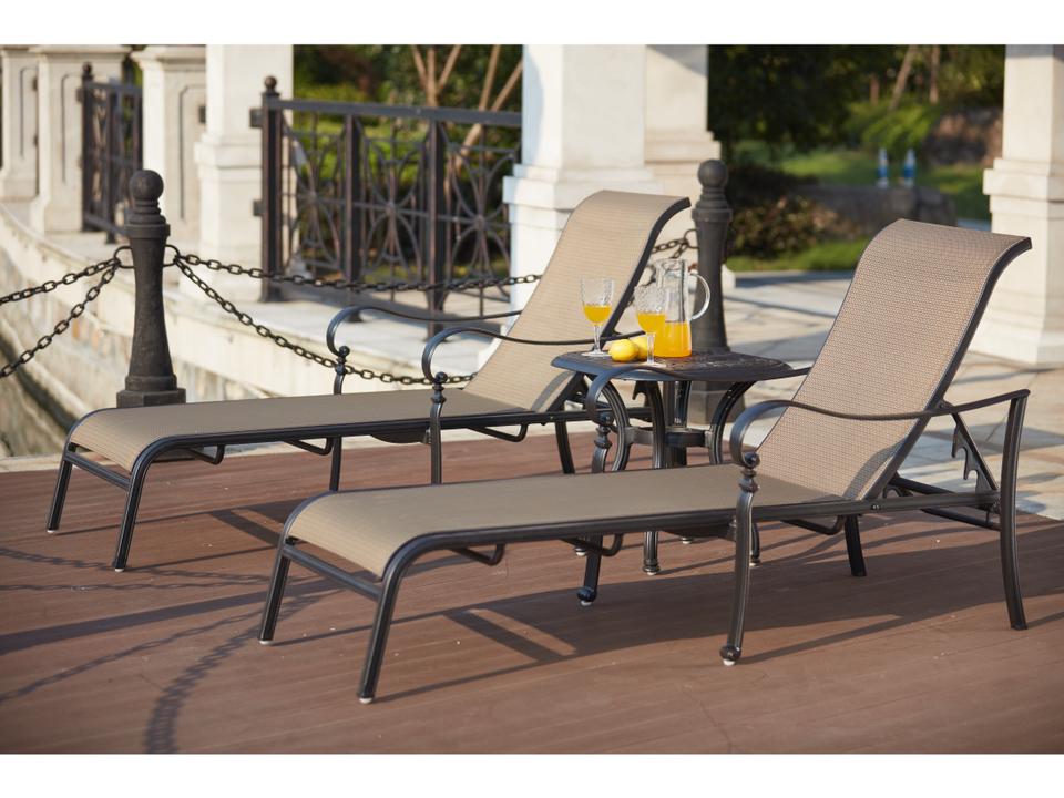 Mountain View 3-Piece Cast Aluminum Sling Lounge Set Antique Bronze