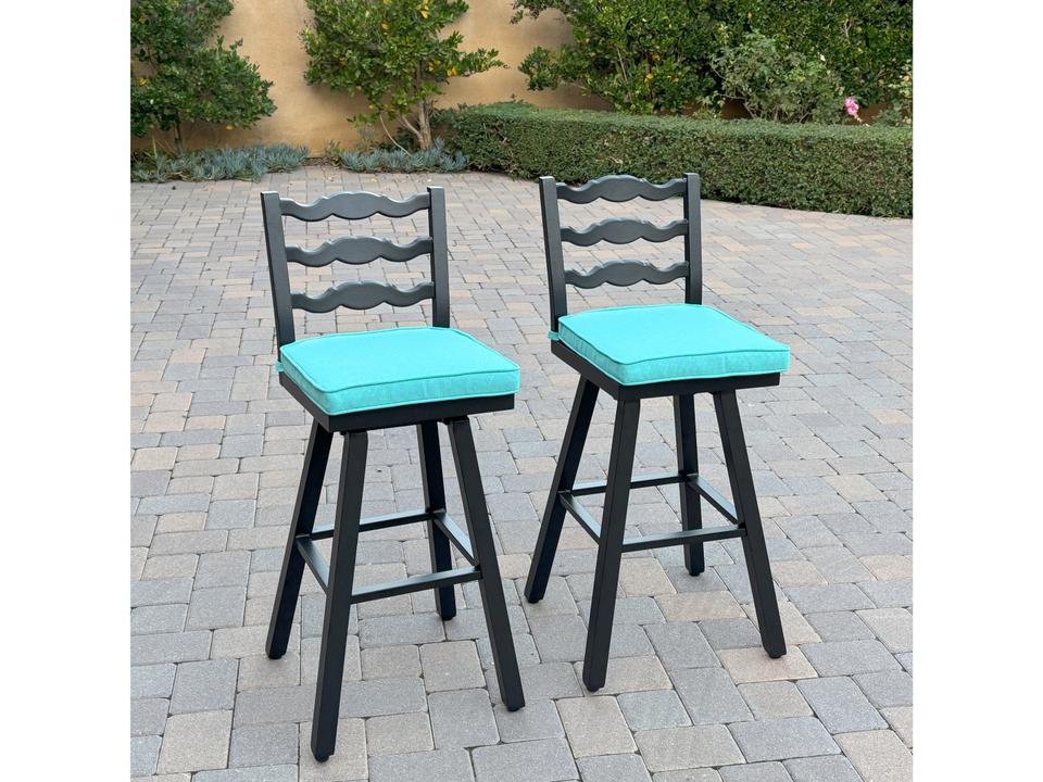 Aspen Aluminum 30 Inch Swivel Bar Stool ( set of 2 )