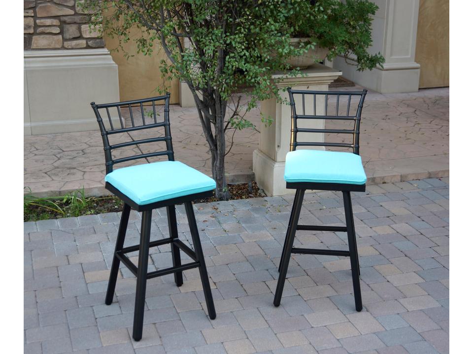 Bella Aluminum 30 Inch Swivel Bar Stool ( set of 2 )