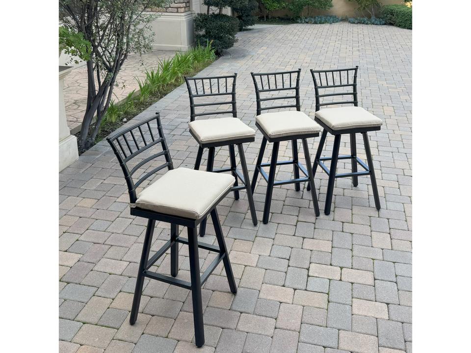Bella Aluminum 30 Inch Swivel Bar Stool ( set of 4 )