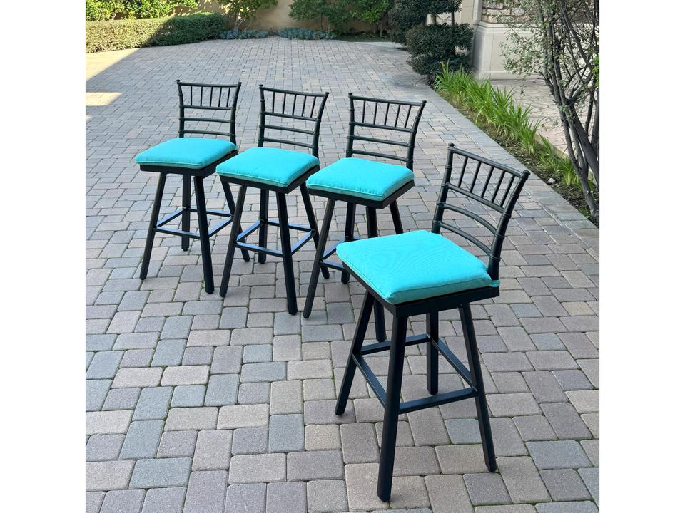Bella Aluminum 30 Inch Swivel Bar Stool ( set of 4 )