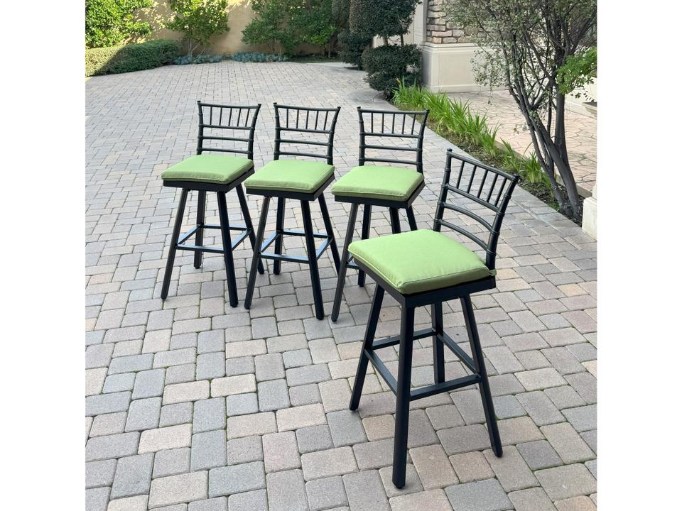 Bella Aluminum 30 Inch Swivel Bar Stool ( set of 4 )
