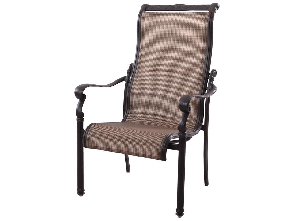 Monterey Sling Cast Aluminum Antique Bronze Dining Arm Chair Set of 4