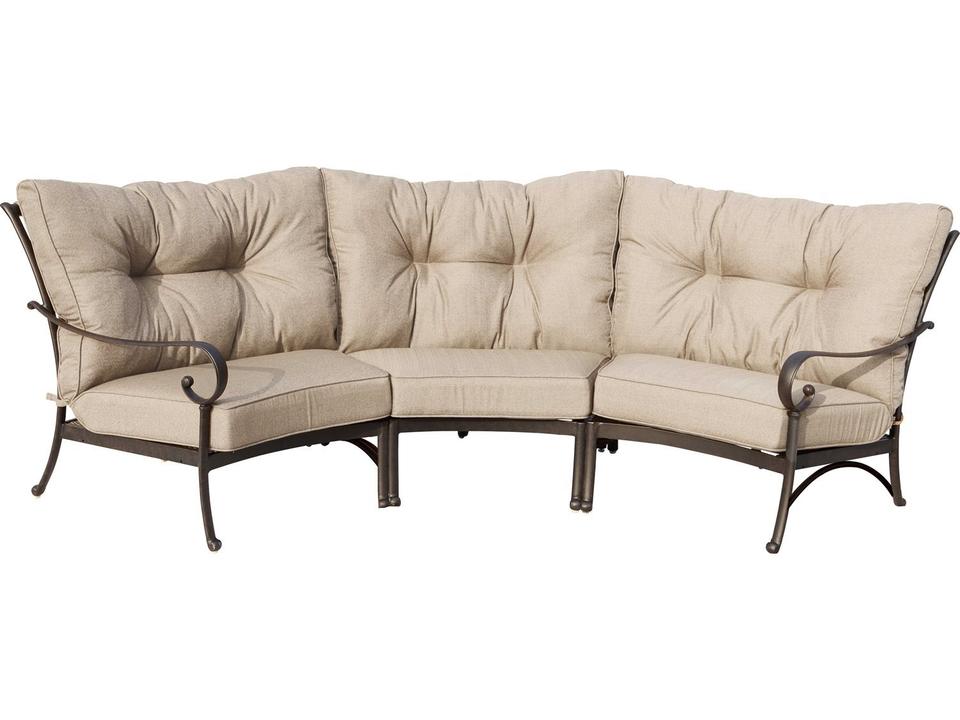 Santa Anita 4 Piece Cast Aluminum Sectional Lounge Set