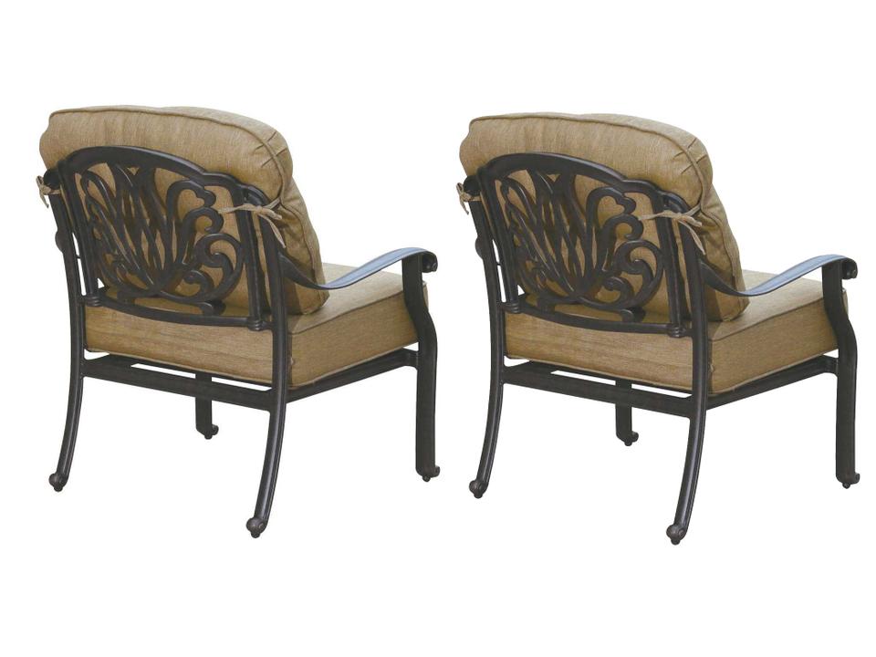Elisabeth Cast Aluminum Club Chair with Cushions Set of 2