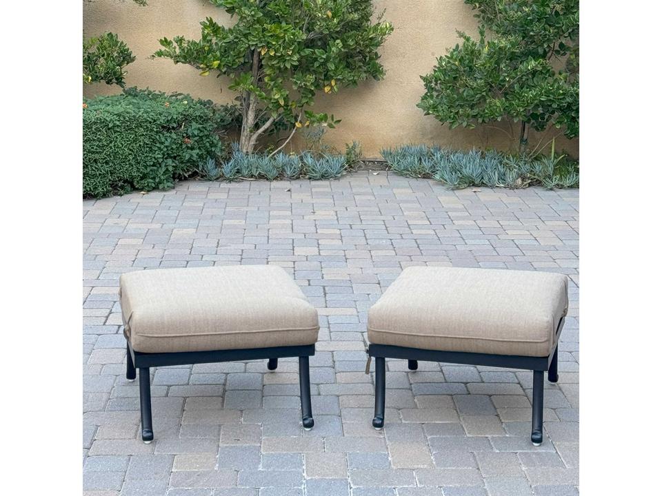 Santa Anita Cast Aluminum Ottoman (Set of 2)