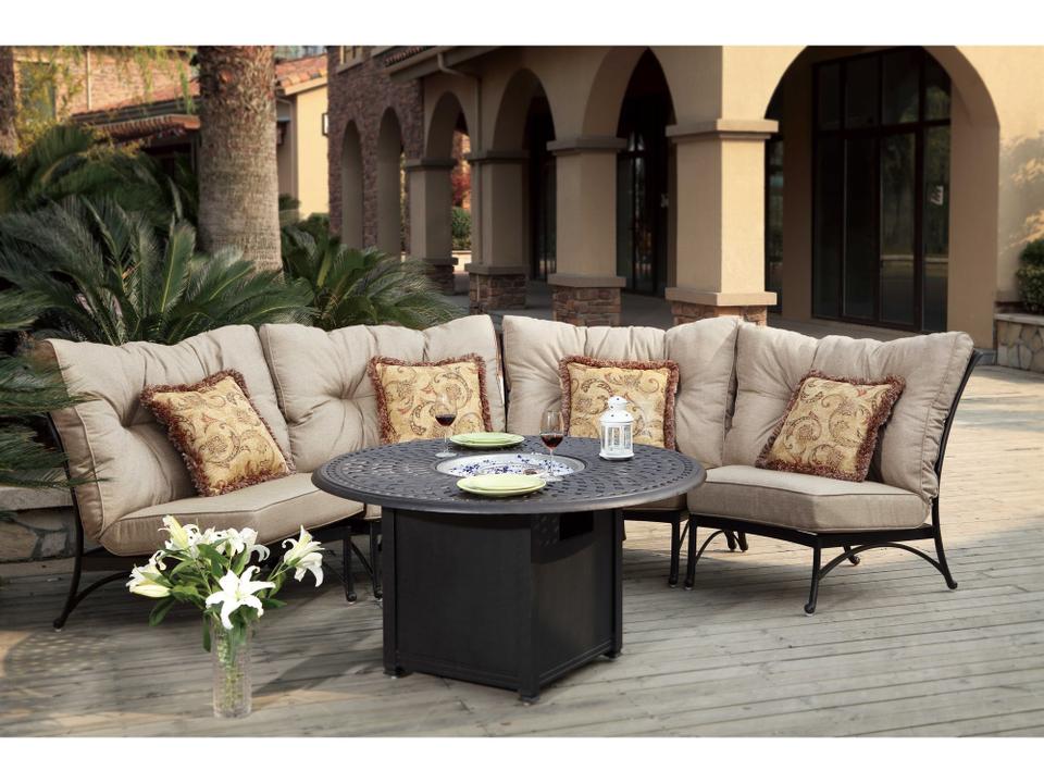 Santa Anita Antique Bronze Cast Aluminum Lounge Set