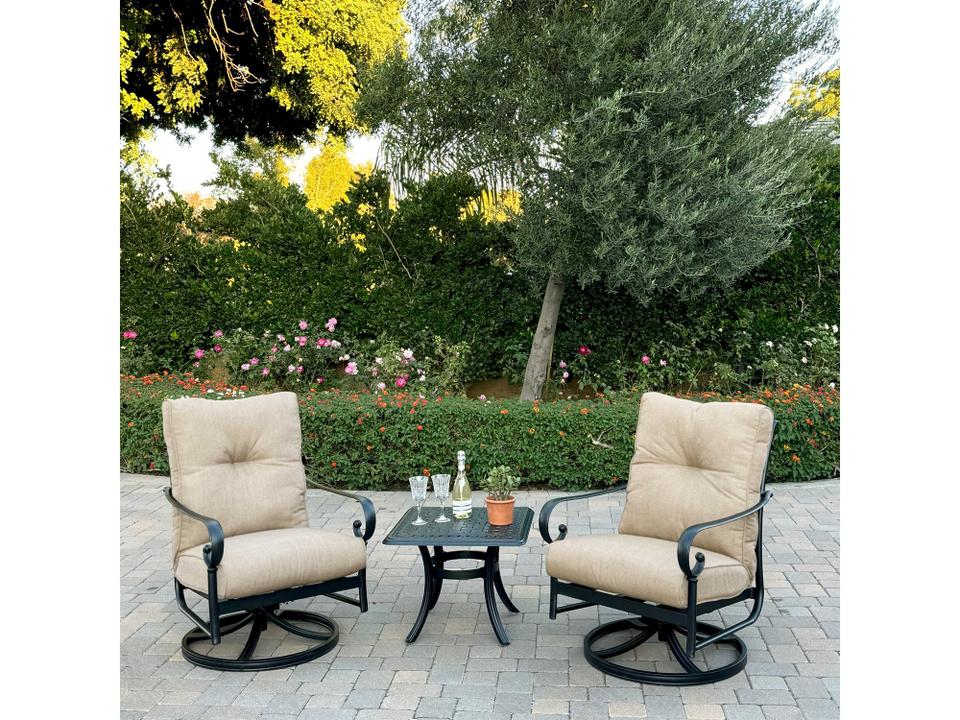 Santa Anita Antique Bronze Cast Aluminum Lounge Set