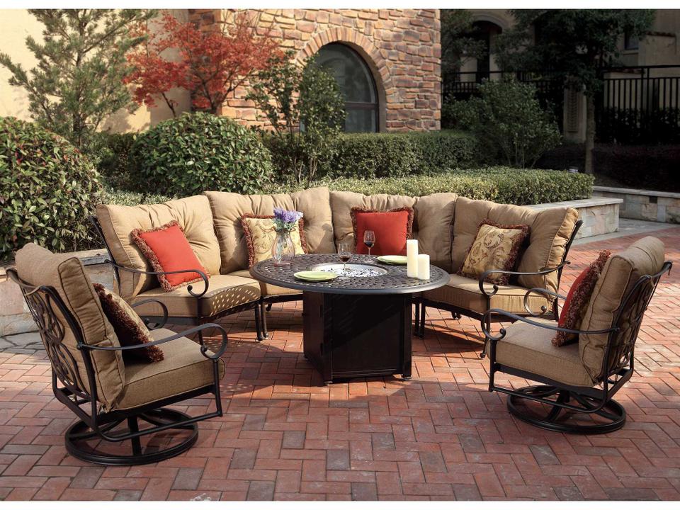 Santa Anita Antique Bronze Cast Aluminum Lounge Set