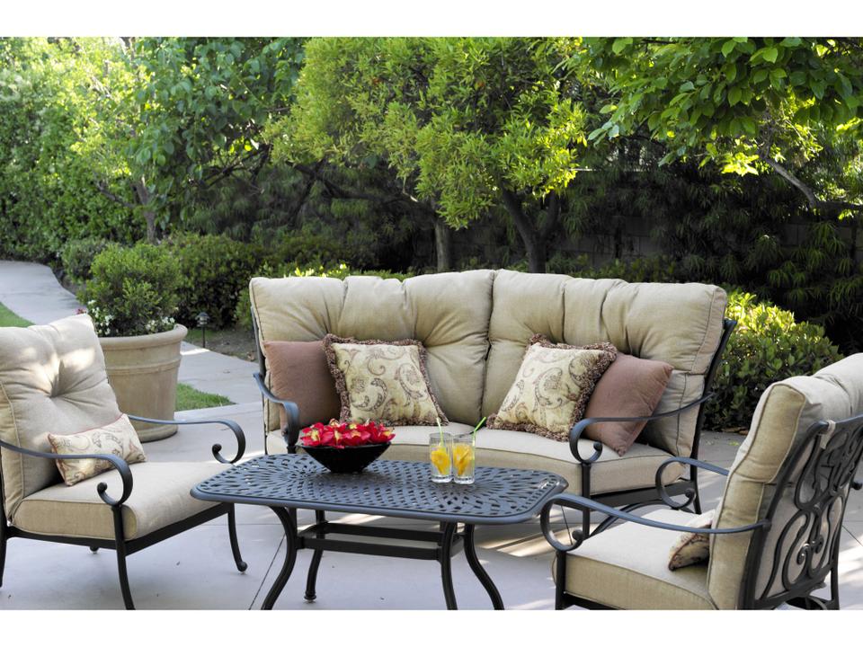 Santa Anita Antique Bronze Cast Aluminum Lounge Set