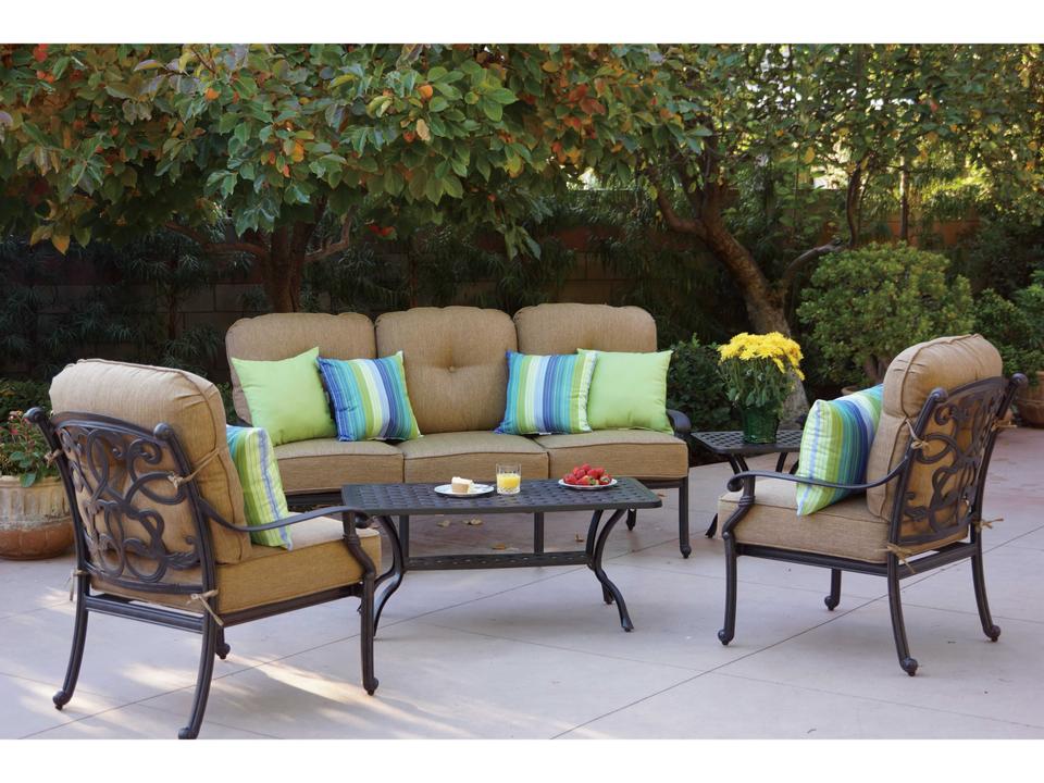 Santa Monica Antique Bronze Cast Aluminum Lounge Set