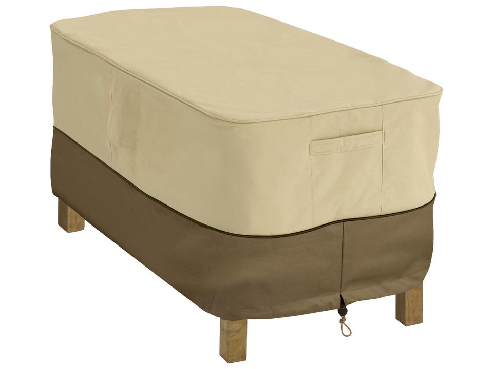 Veranda 48 Inch Rectangular Coffee Table Cover in Pebble