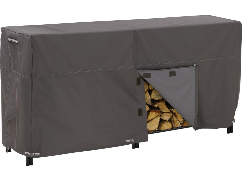 Ravenna 8 Foot Log Rack Cover in Dark Taupe