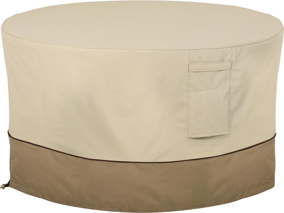 Veranda 42 Inch Round Fire Pit Table Cover in Pebble