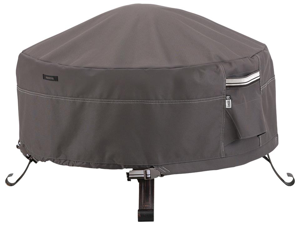 Ravenna 30 Inch Round Fire Pit Cover in Dark Taupe