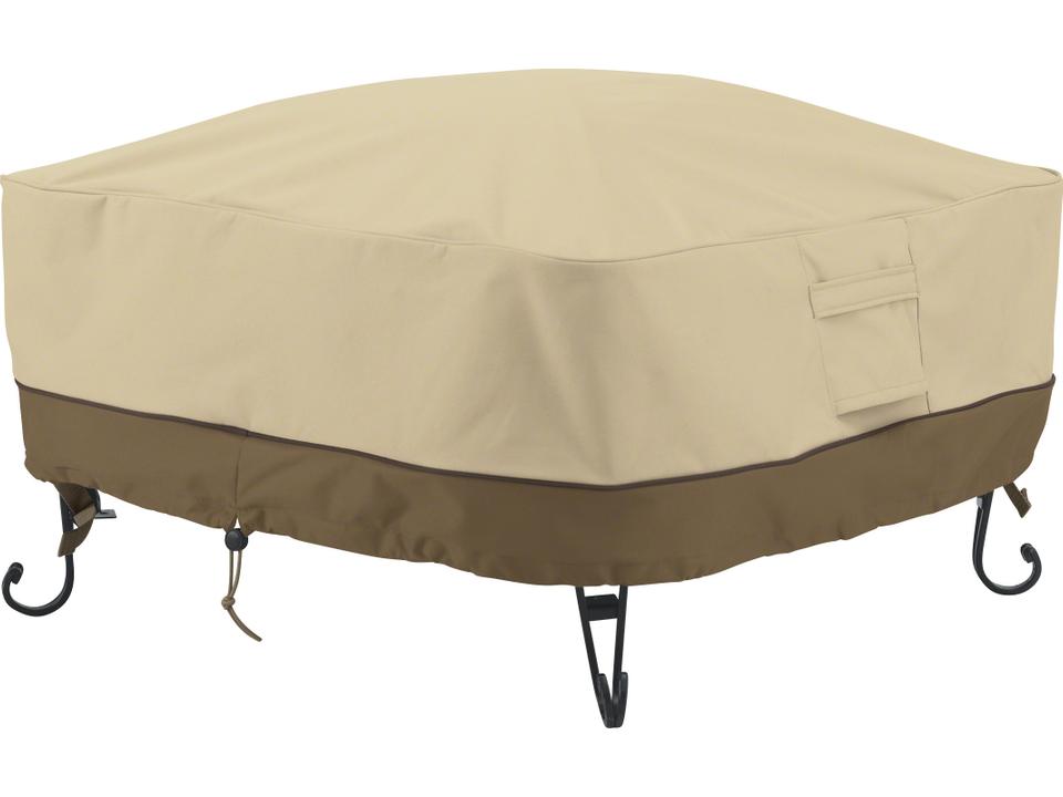 Veranda 36 Inch Square Full Coverage Fire Pit Cover in Pebble