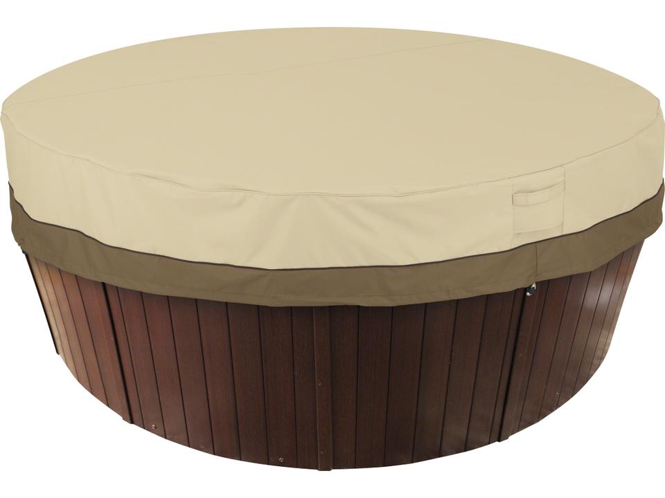 Veranda 84 Inch Round Hot Tub Cover in Pebble
