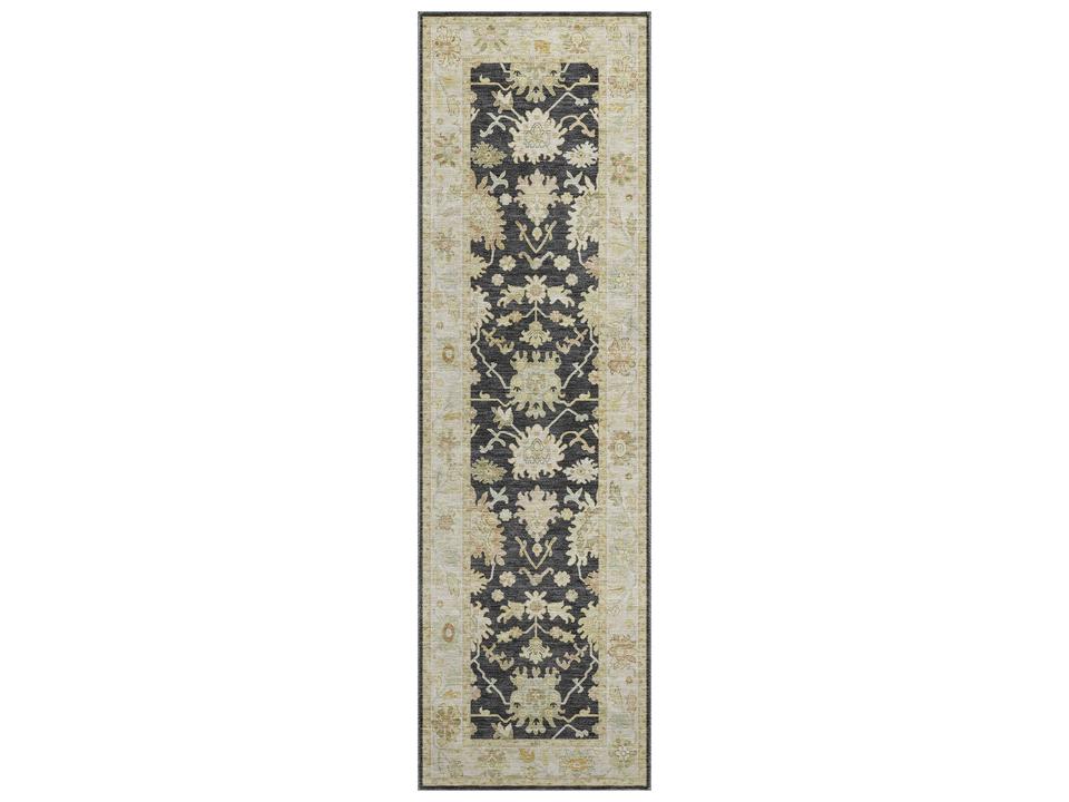 Hatay HY2 Black Bordered Runner Area Rug