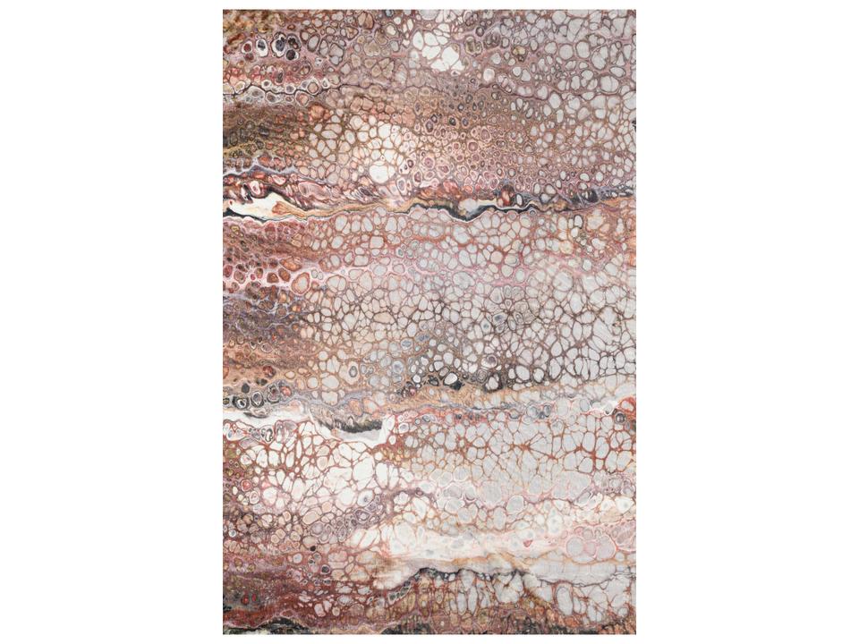 Kikiamo Canyon Ultra-Soft Abstract Multi-Color Polyester Shag Area Rug